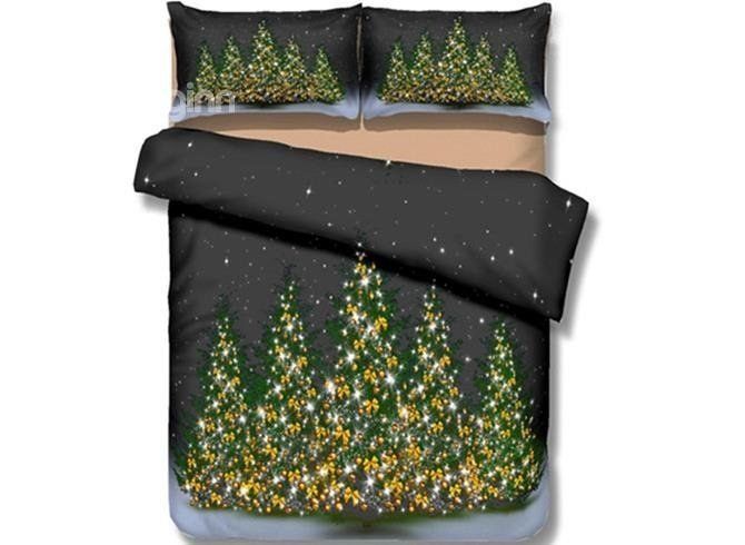 Shining Christmas Tree Bedding Set