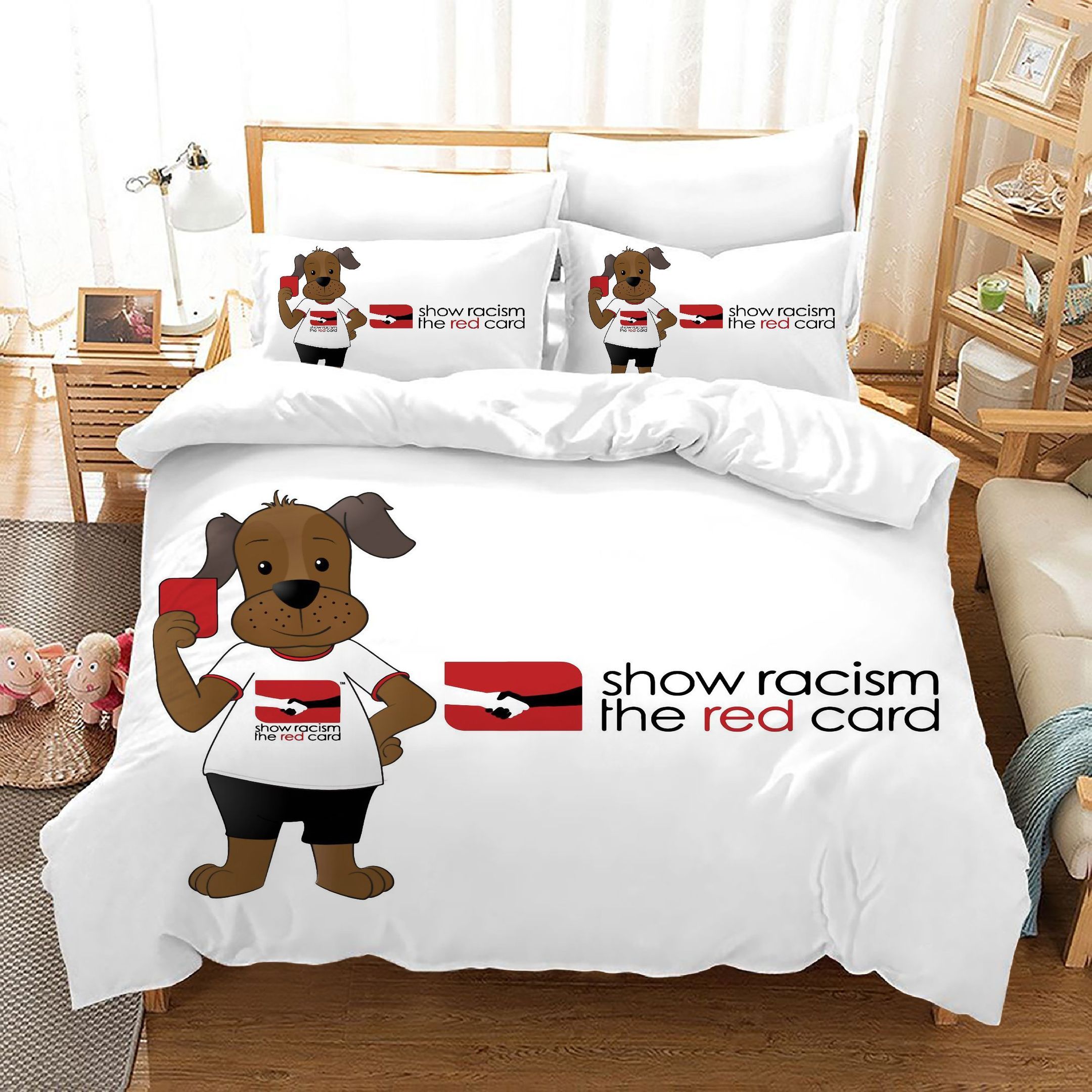 Show Racism The Red Card Bedding Set