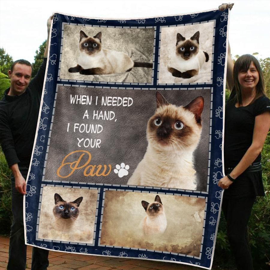 Siamese Cat Sherpa Fleece Blanket