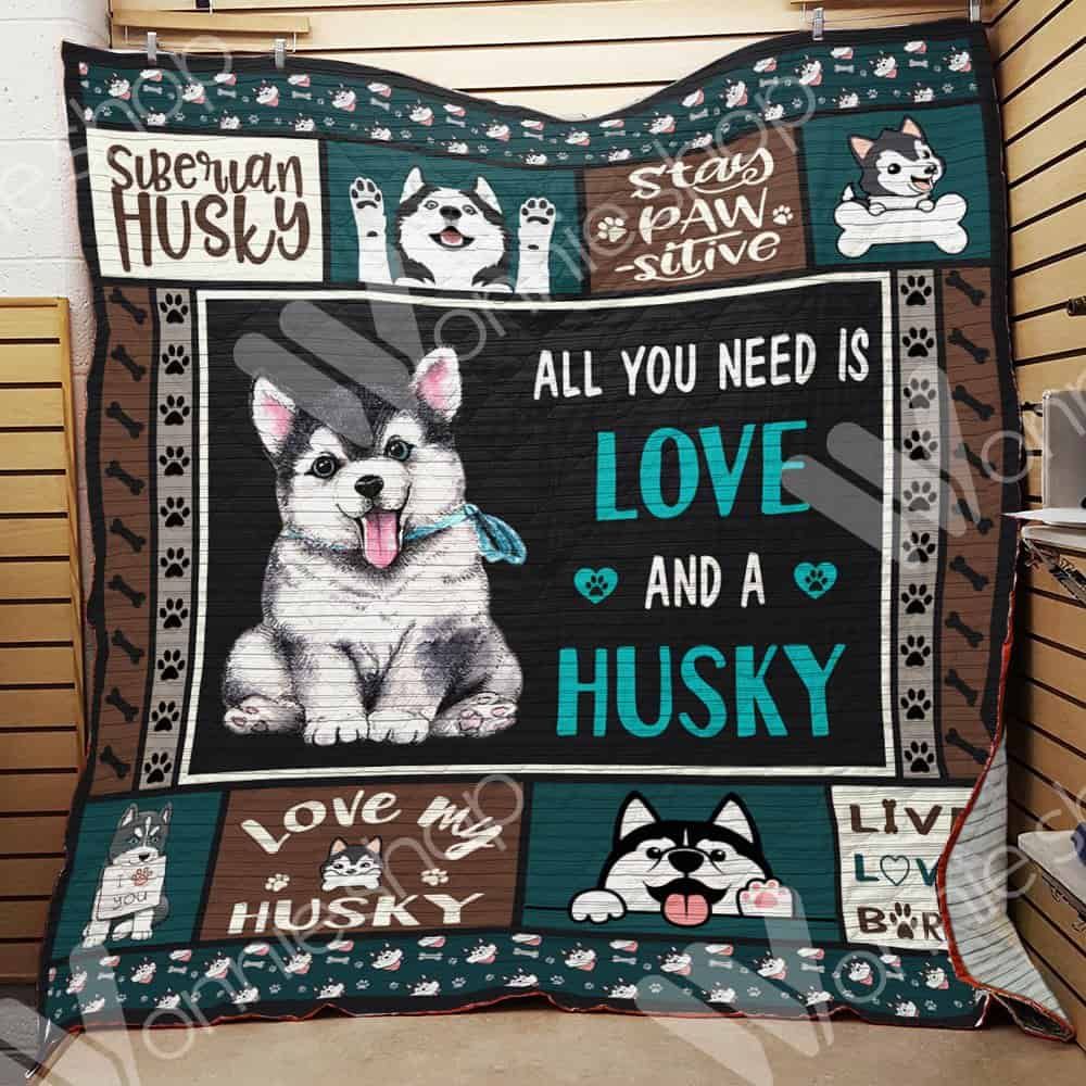 Siberian Husky Dog Quilt Blanket DHC0102982TD