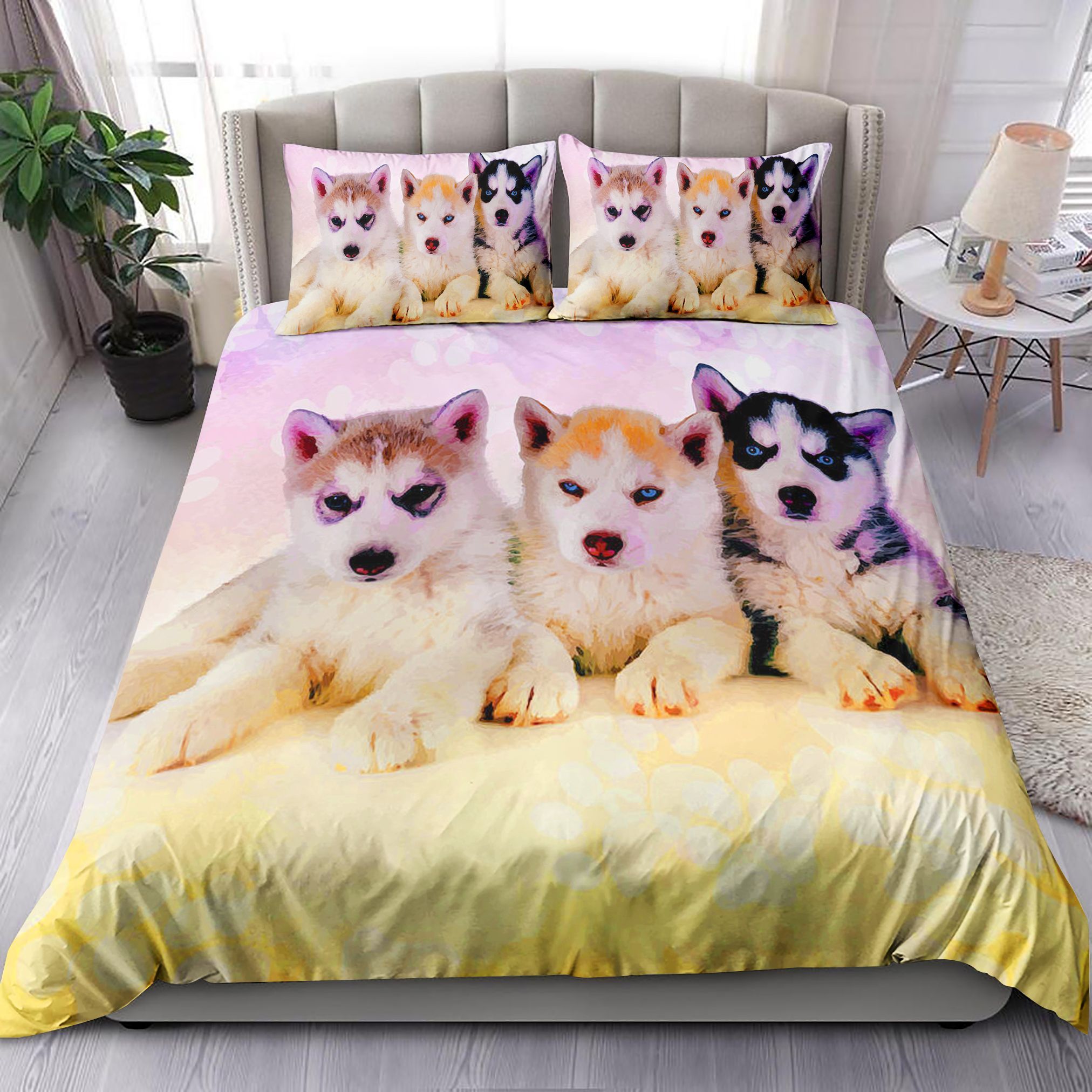 Siberian Husky Puppies Bedding Set