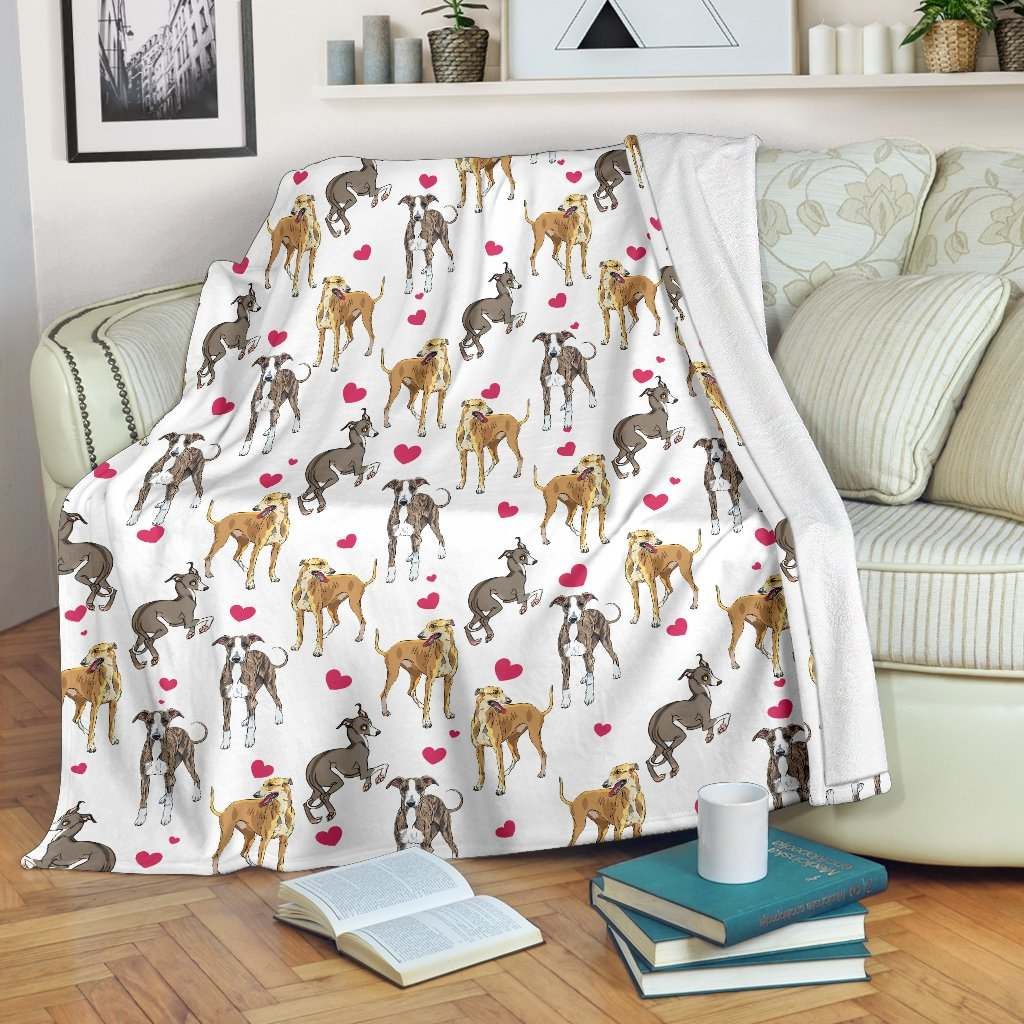 Sighthound Heart Blanket