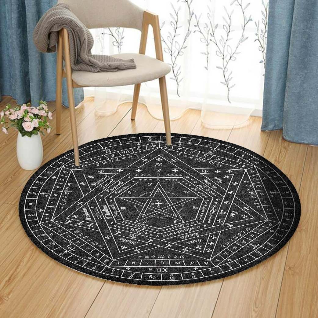 Sigillum Dei Aemeth Round Carpet