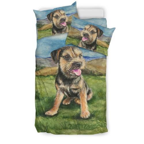 Silli Border Terrier Beige Bedding Set