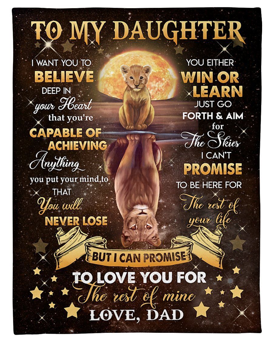 Simba Gift To Daughter Just Go Forth Fleece Blanket Fleece Blanket