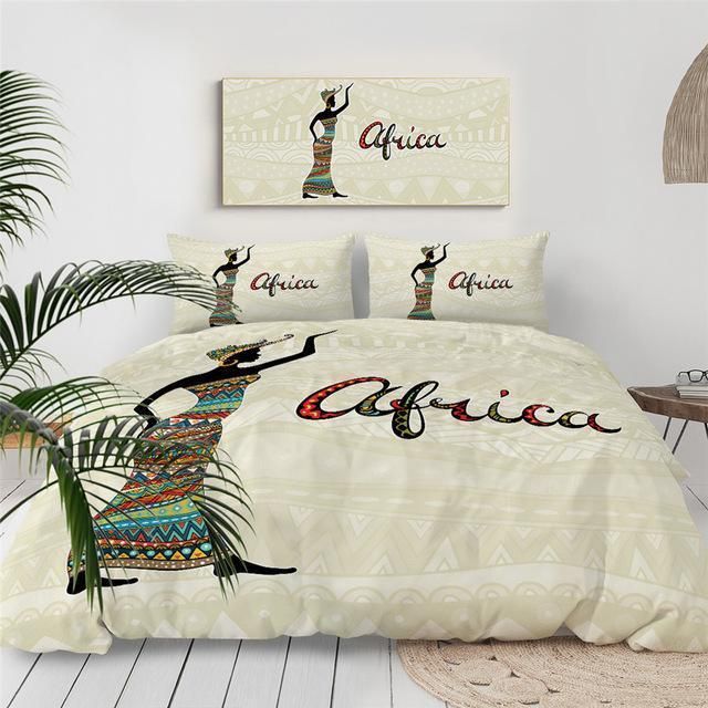 Simple African Girl Bedding Set