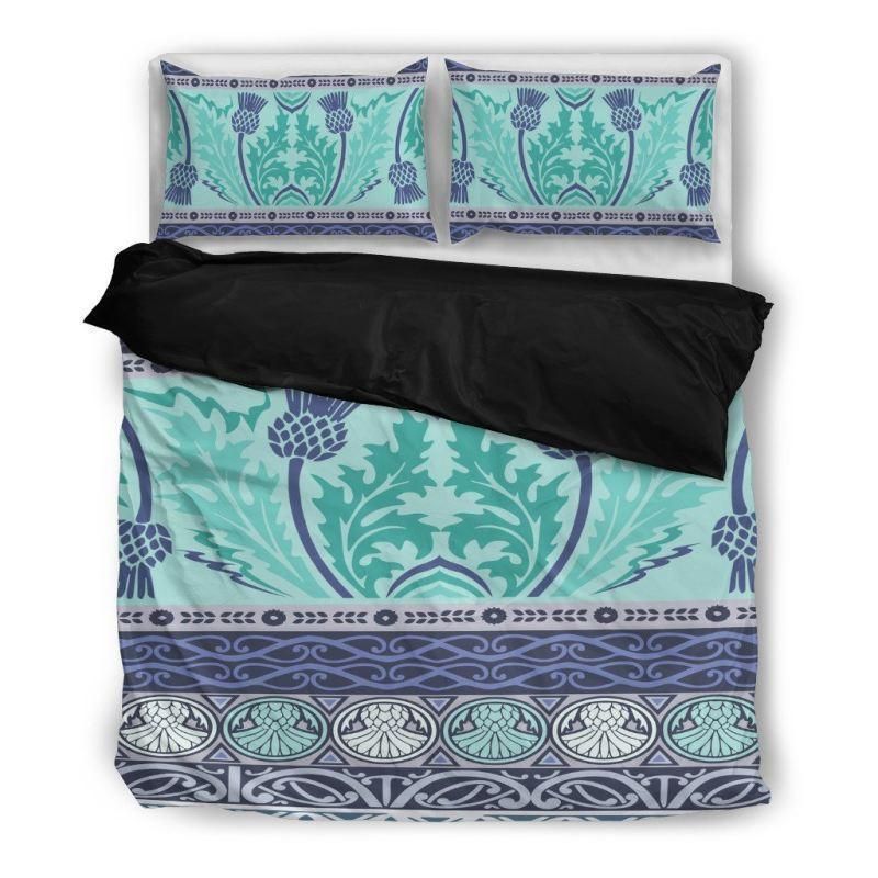 Simple Traditional Style Scottish Thistle Flower Bedding Set