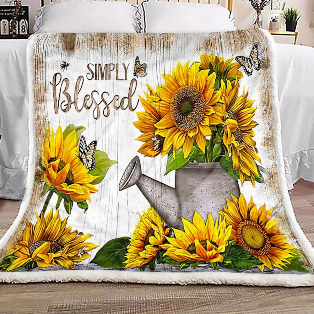 Simply Blessed Sunflower Fleece Blanket