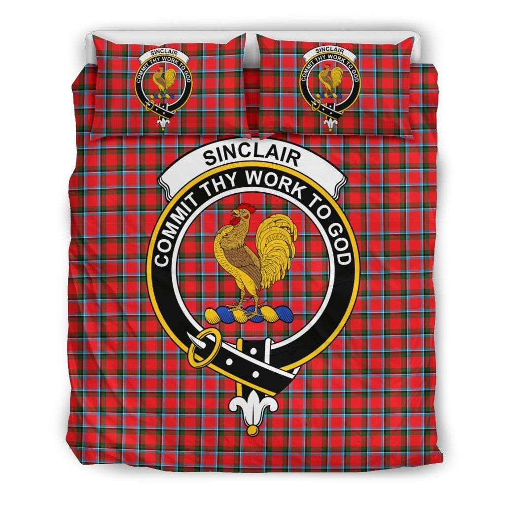 Sinclair Clan Badge Tartan Bedding Set