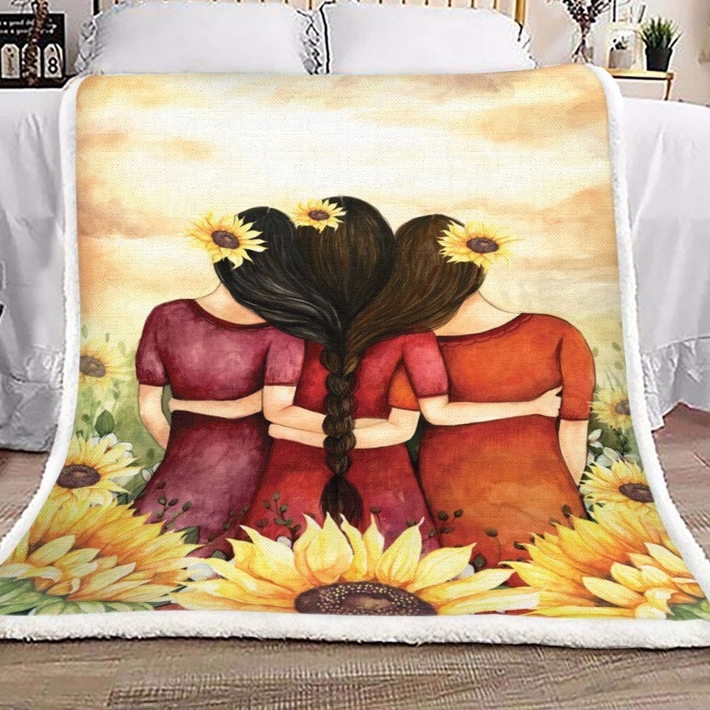 Sisters Sherpa Fleece Blanket