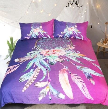 Six Colors Dreamcatcher Purple Bedding Set