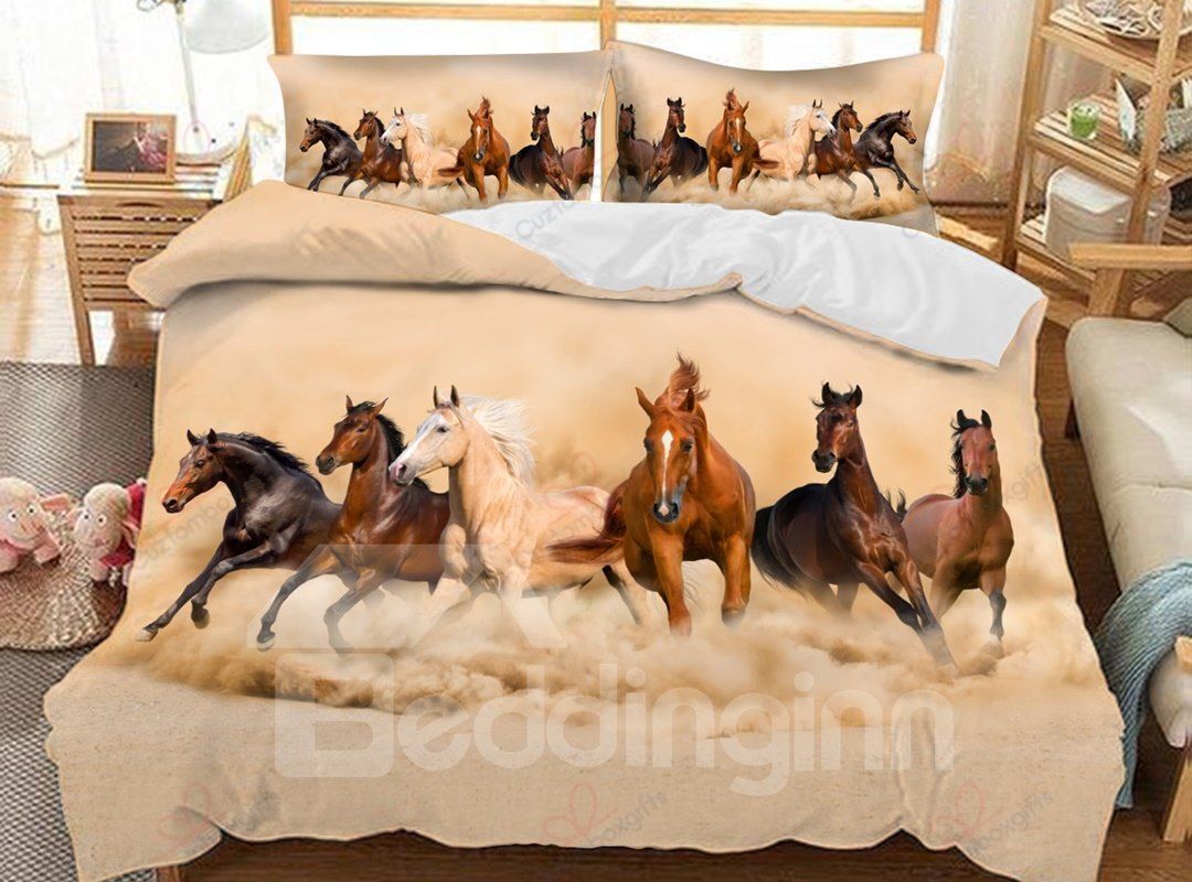 Six Running Horses Bedding Set