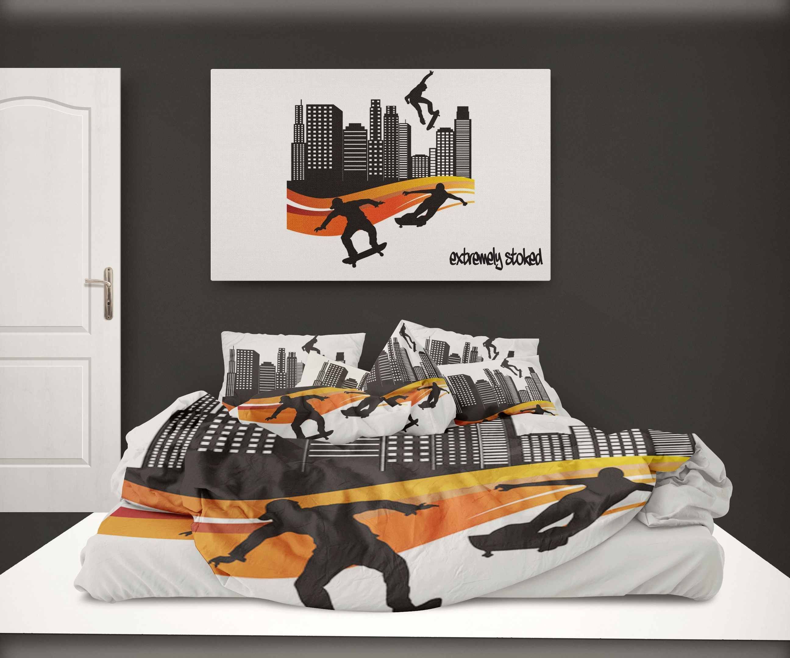 Skate City Skateboard Bedding Set
