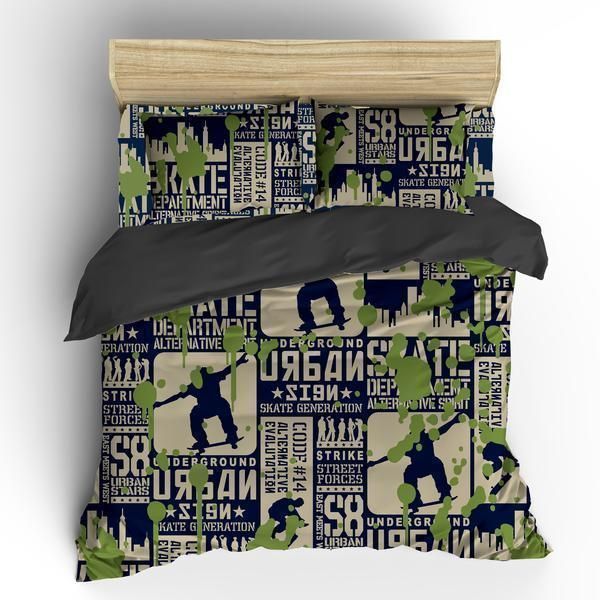 Skateboard Urban Street Designer Bedding Set