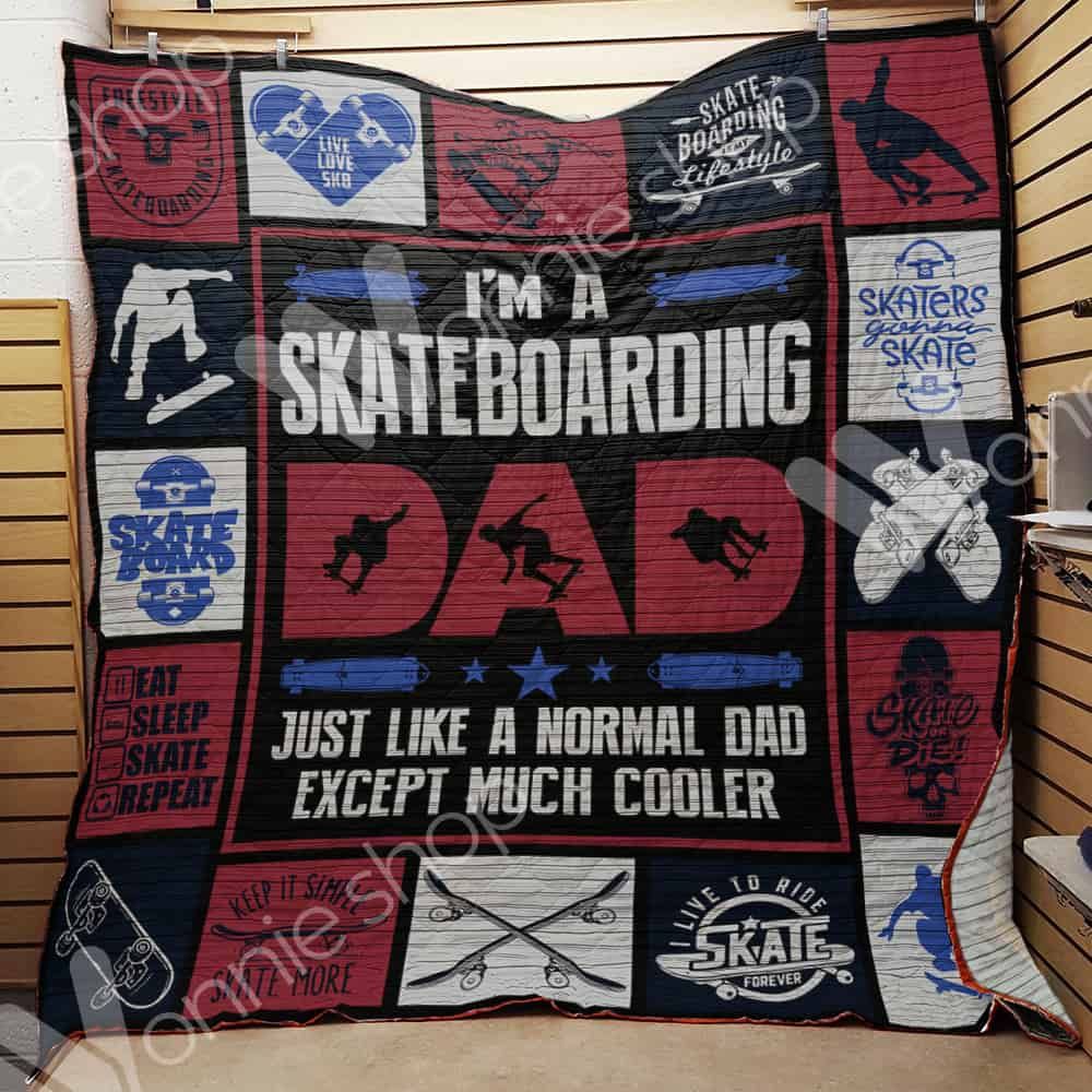 Skateboarding Dad Quilt Blanket DHC1002701TD