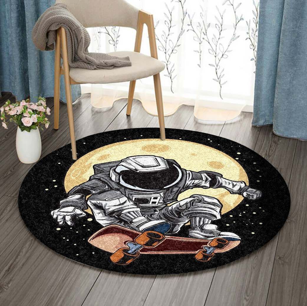 Skateboarding Round Carpet