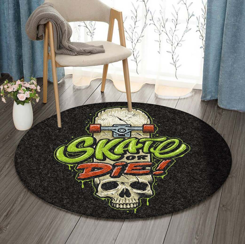 Skateboarding Round Carpet
