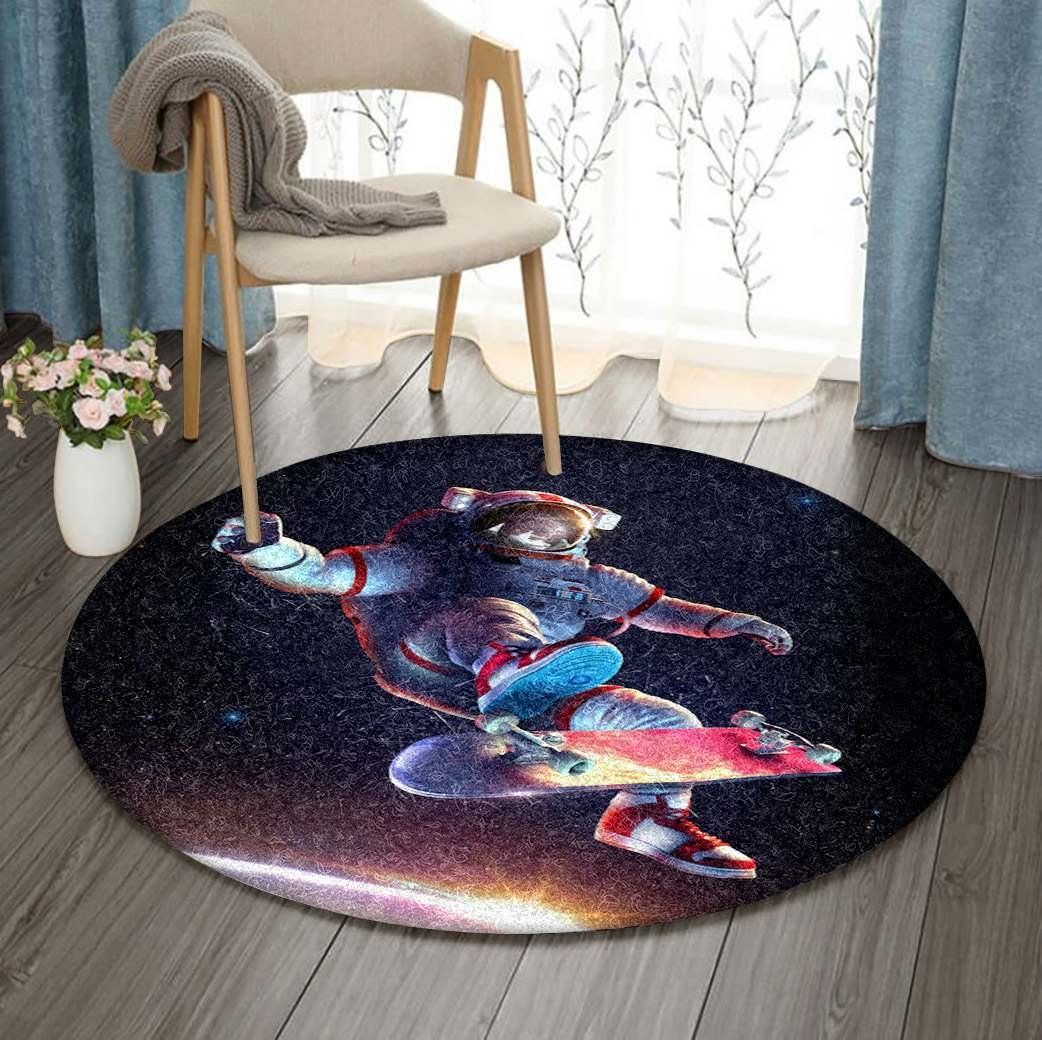 Skateboarding Round Carpet