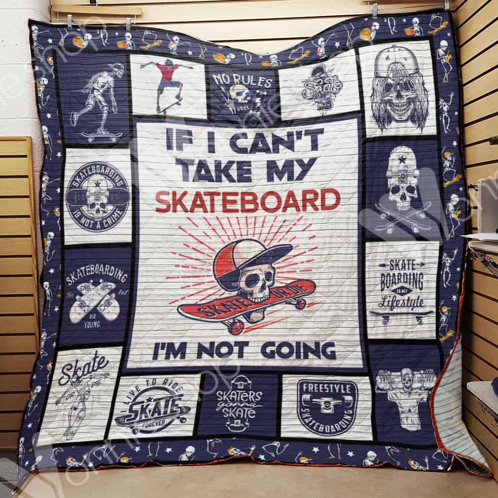 Skateboarding Skull Quilt Blanket DHC1002703TD