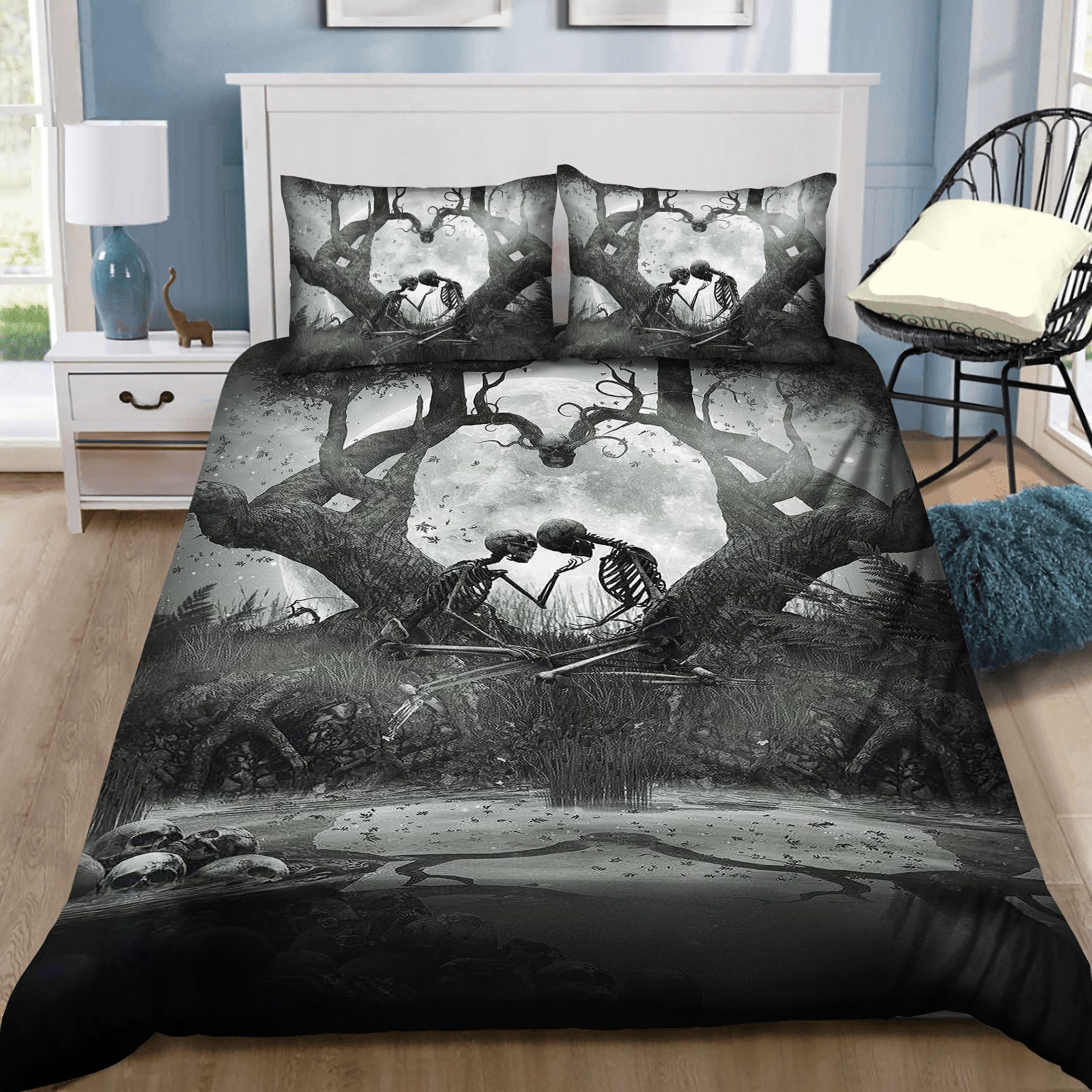 Skeleton Couple Bedding Set
