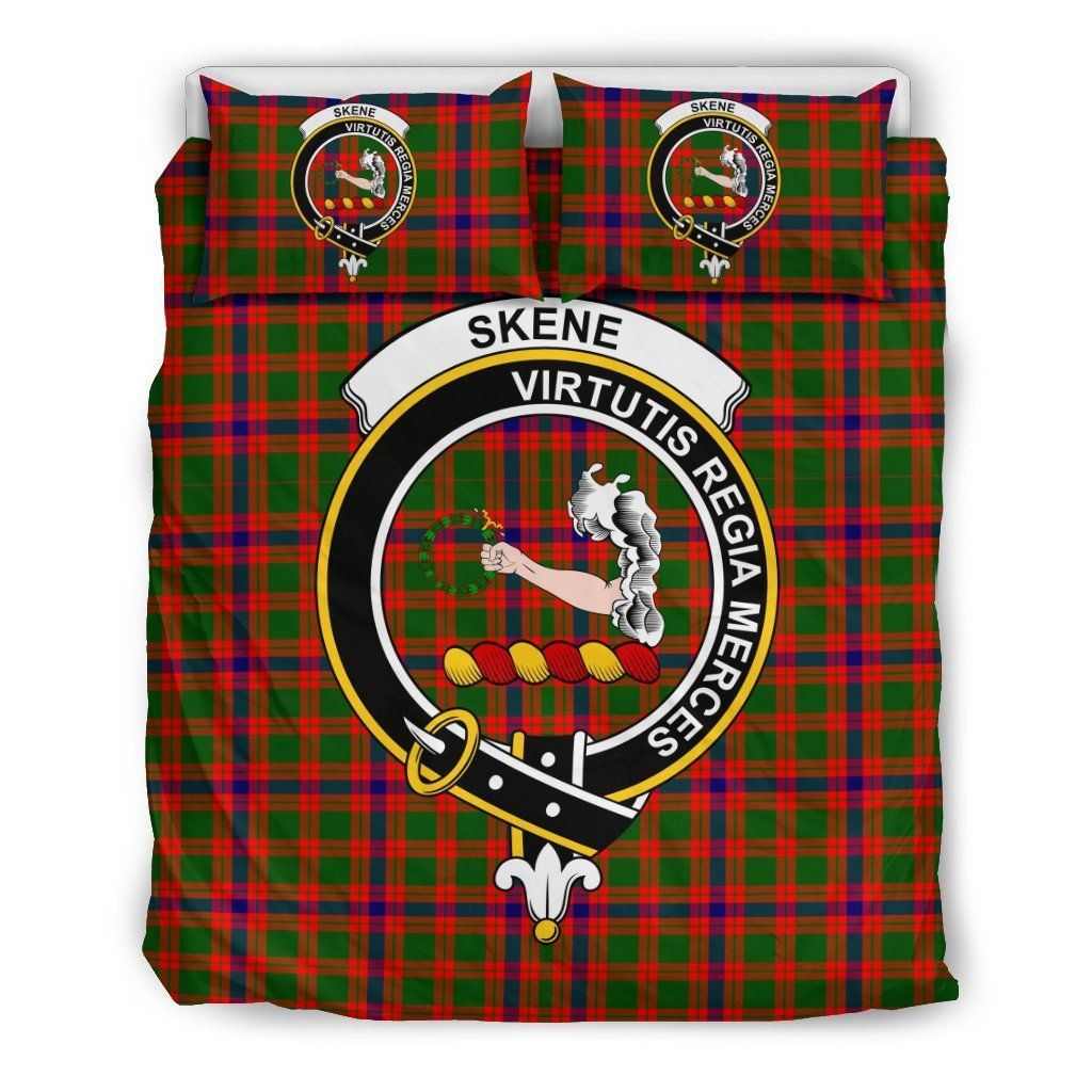 Skene Clan Badge Tartan Bedding Set