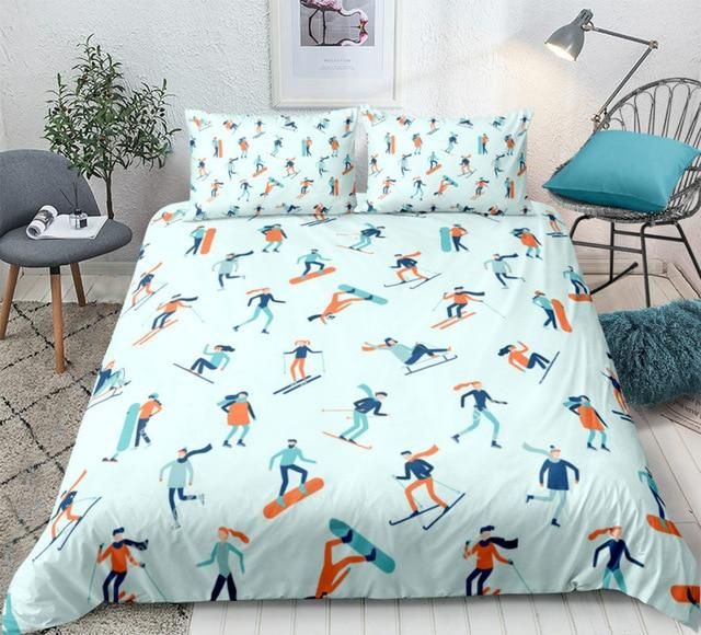 Ski In Winter Bedding Set