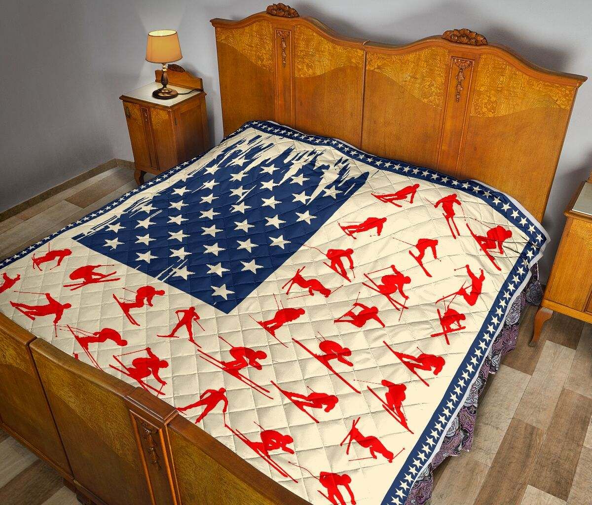 SKIING AMERICAN FLAG QUILT DHC281111170DD