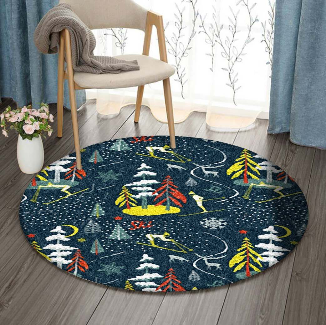 Skiing Round Carpet