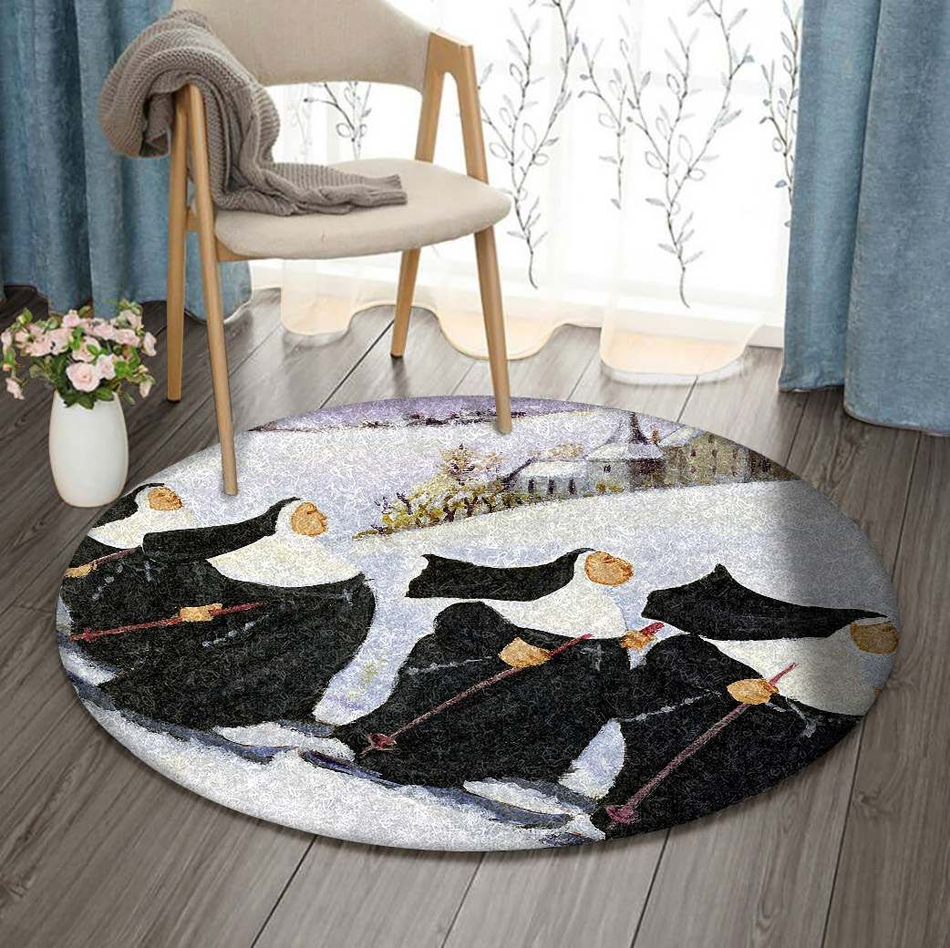 Skiing Round Carpet