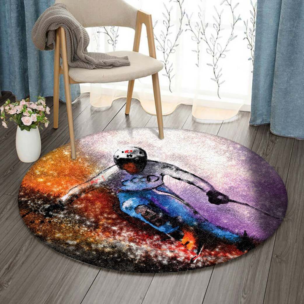Skiing Round Carpet