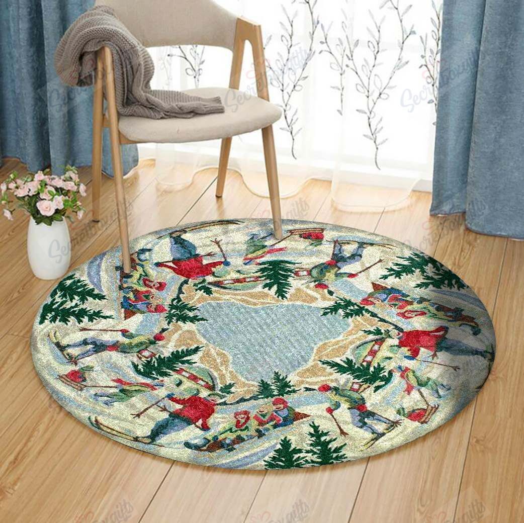 Skiing Round Carpet