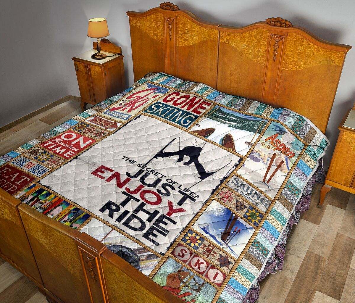 skiing live love quilt DHC281111370DD