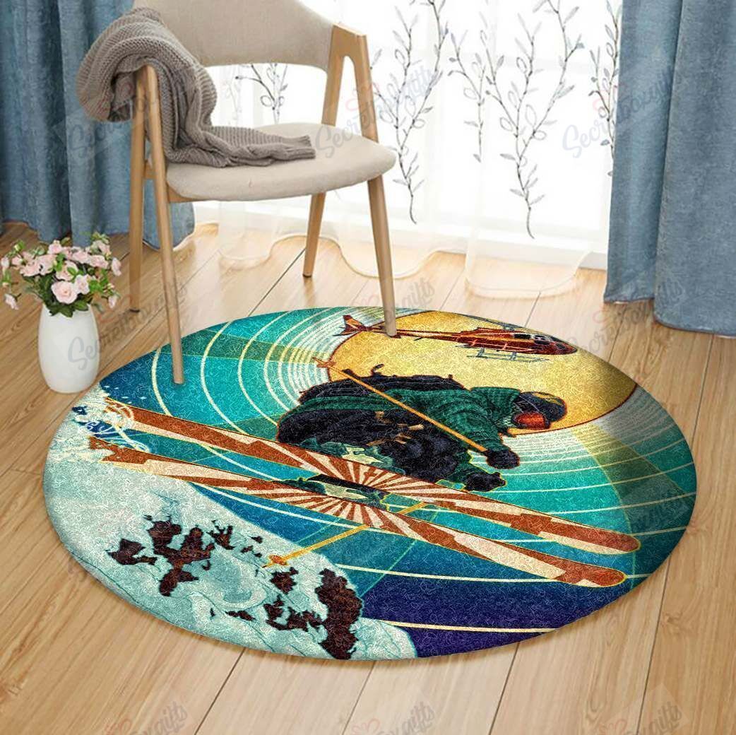 Skiing Round Carpet