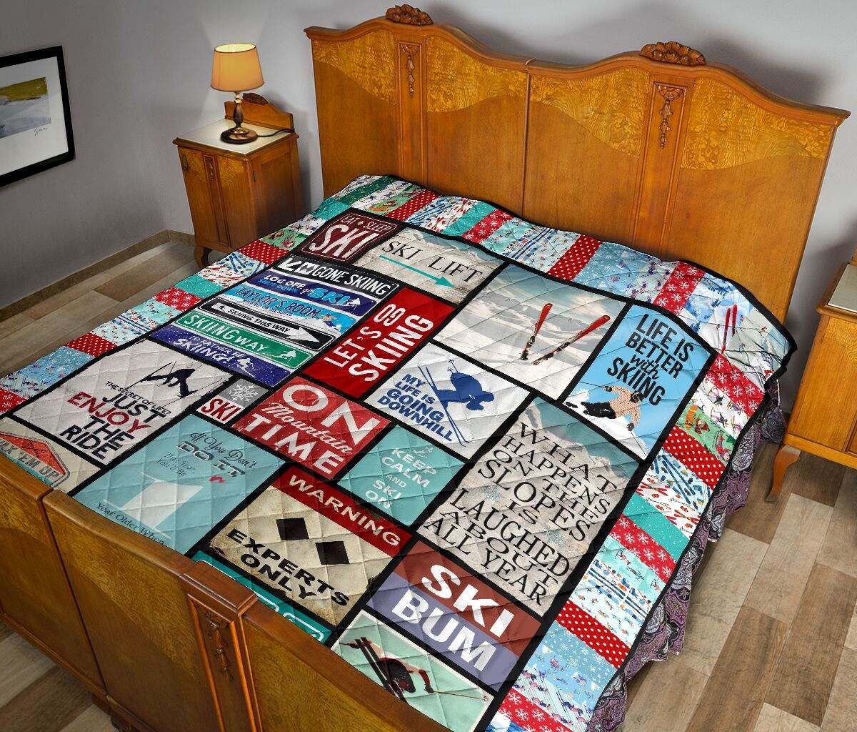 SKIING- ON MOUNTAIN TIME QUILT DHC281111365DD