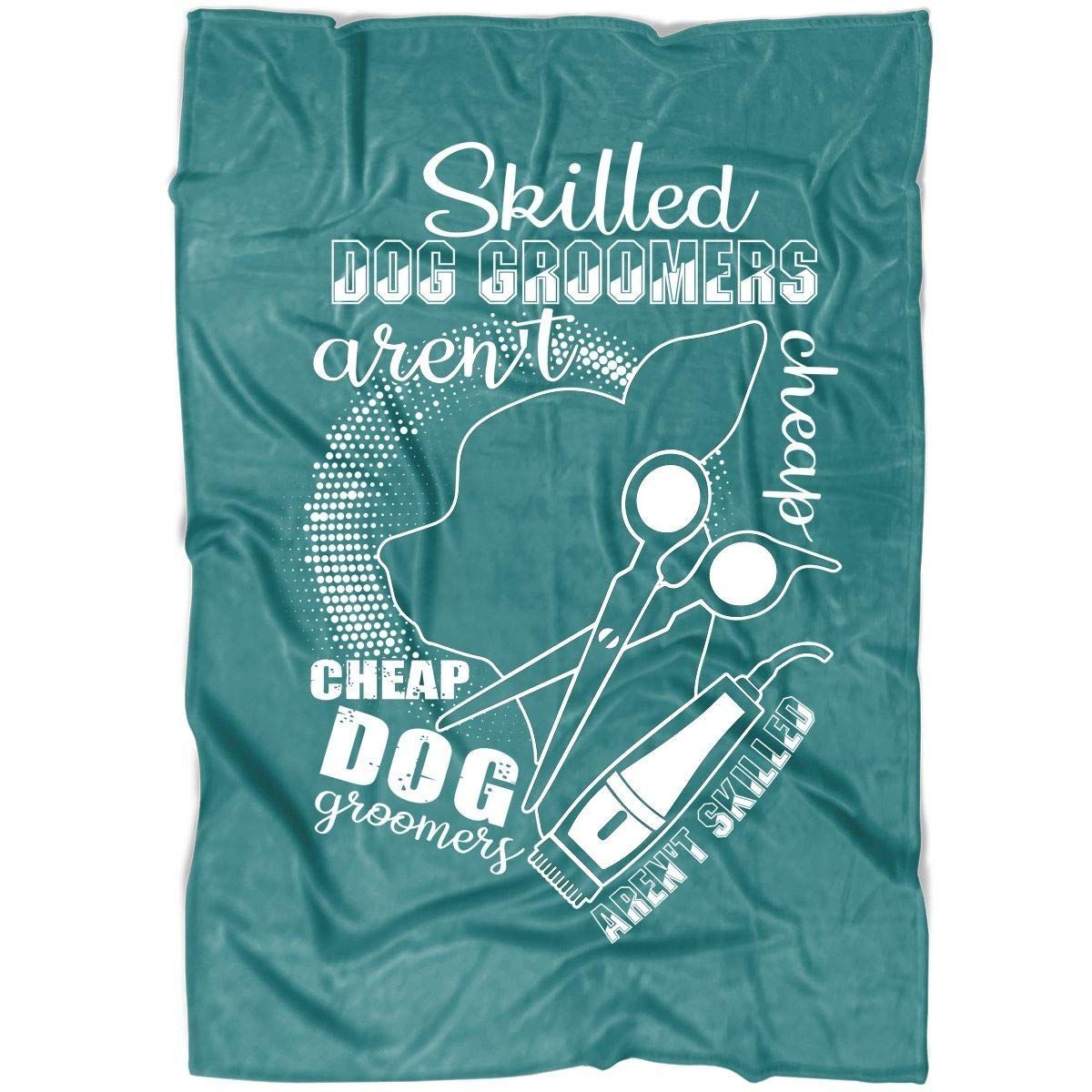 Skilled Dog Groomers Sherpa Fleece Blanket