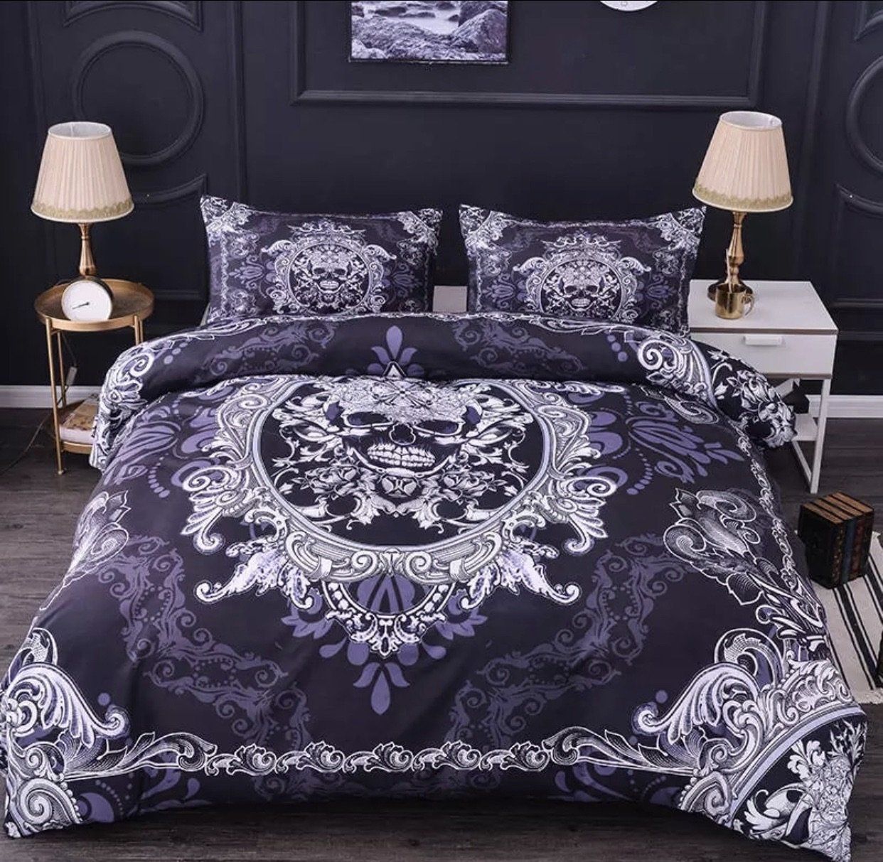 Skull 3 Pc Bedding Set