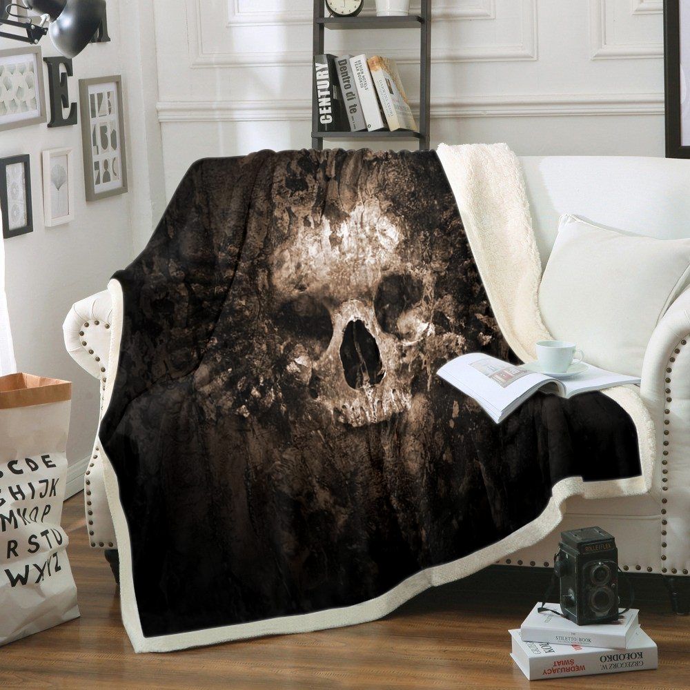 Skull Sherpa Fleece
