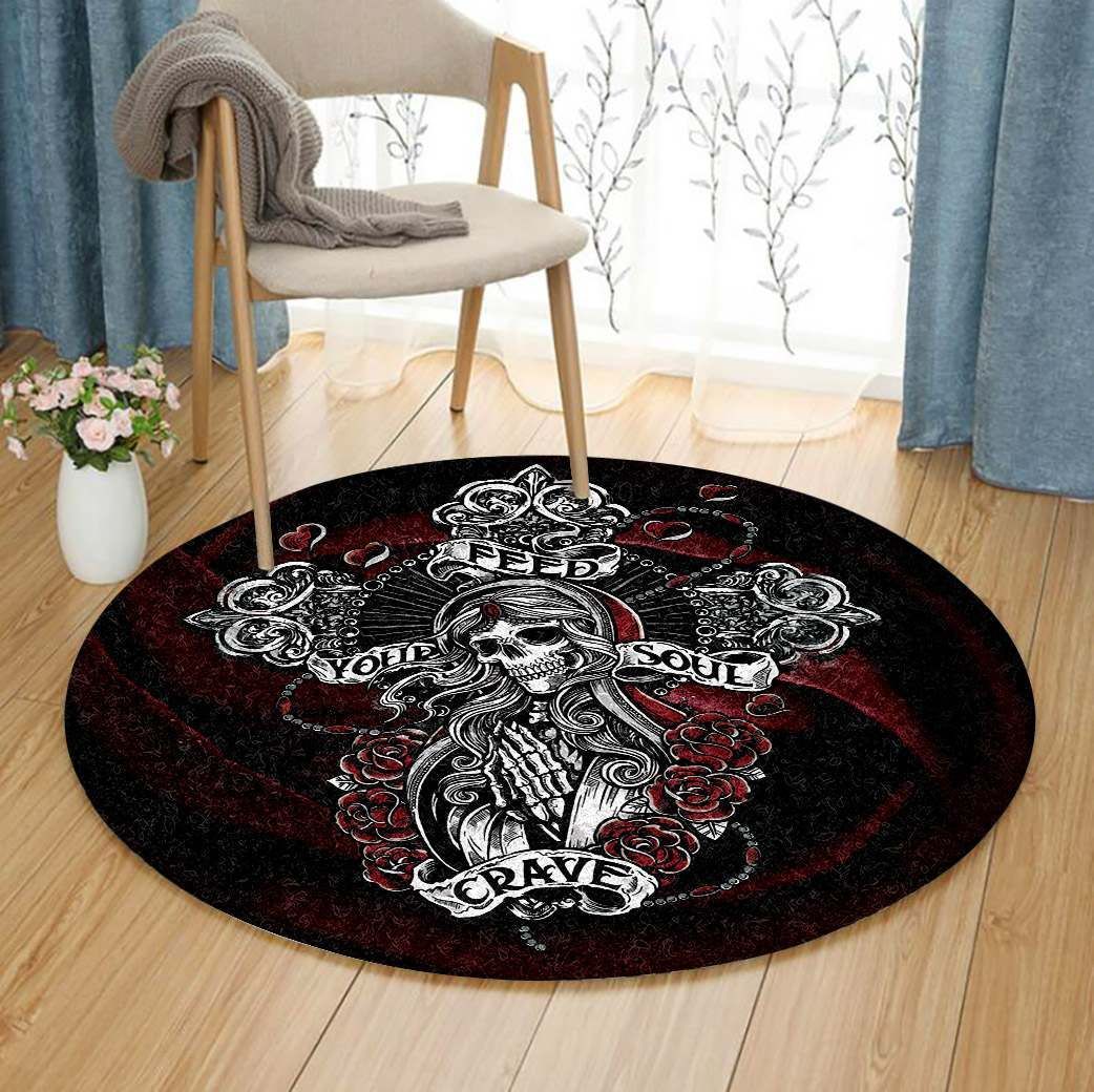 Skull Round Carpet