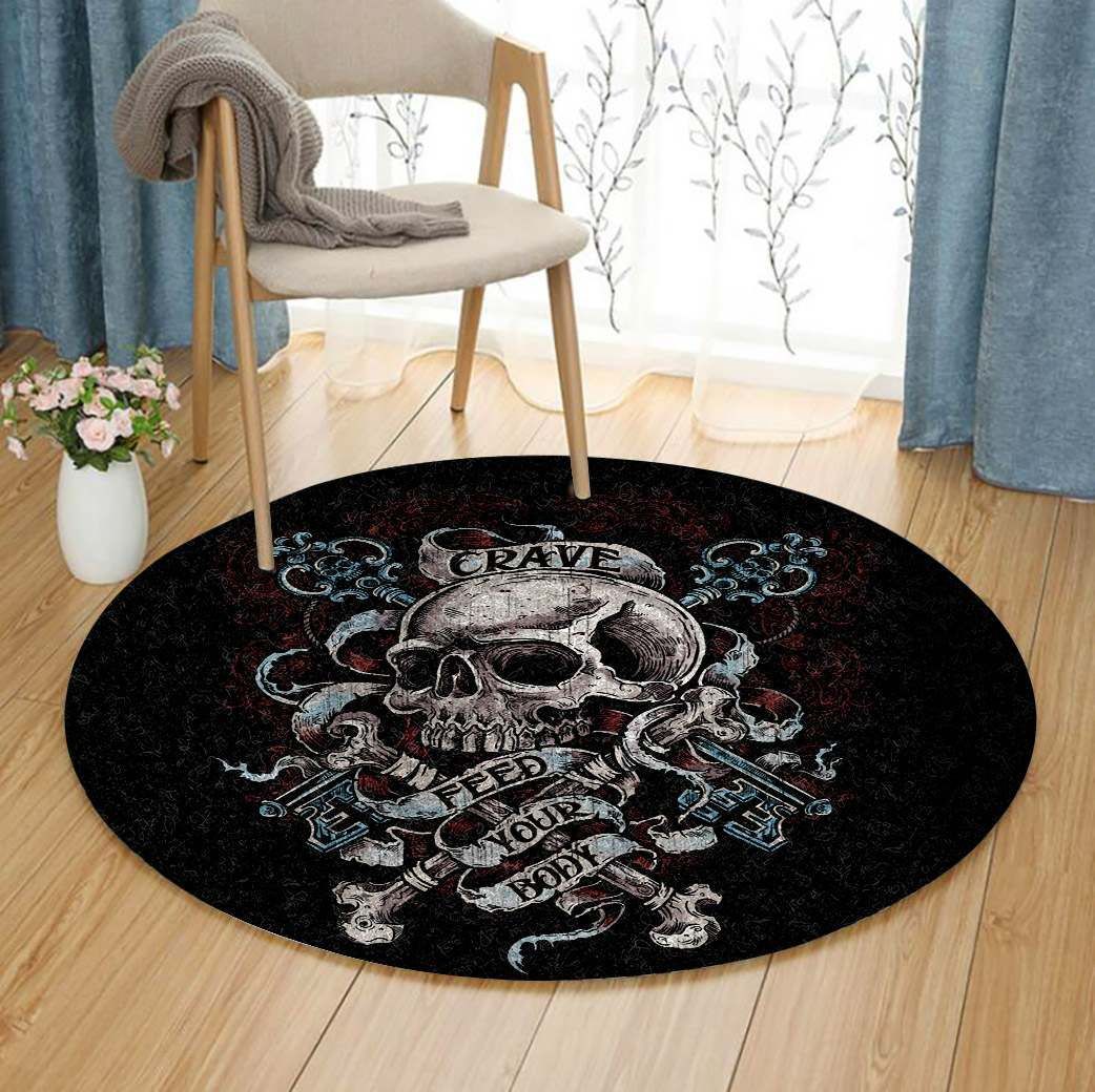 Skull Round Carpet