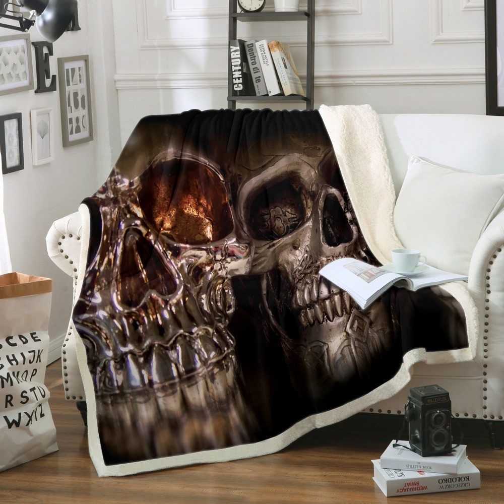 Skull Sherpa Fleece