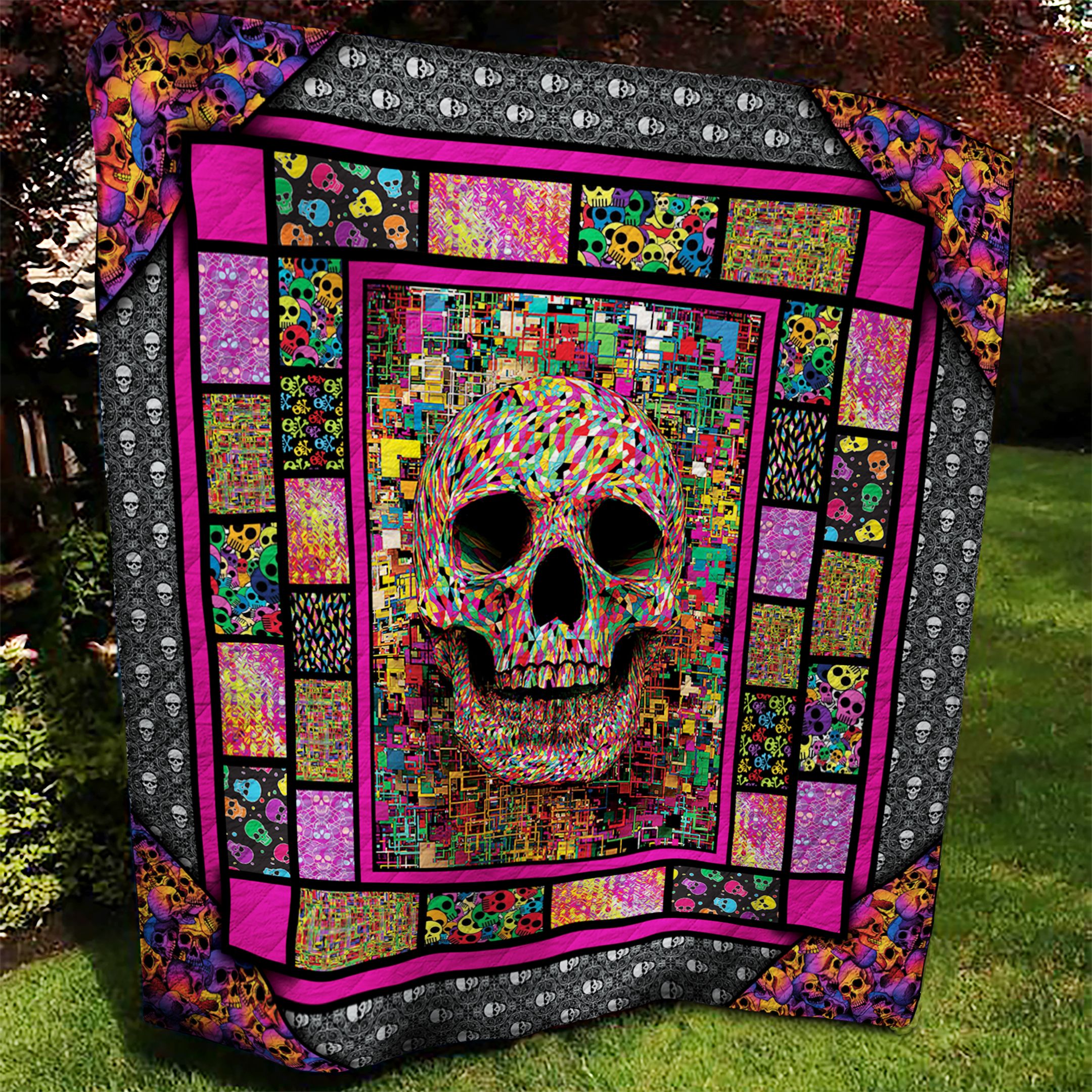 Skull AAA150902TA Quilt Blanket