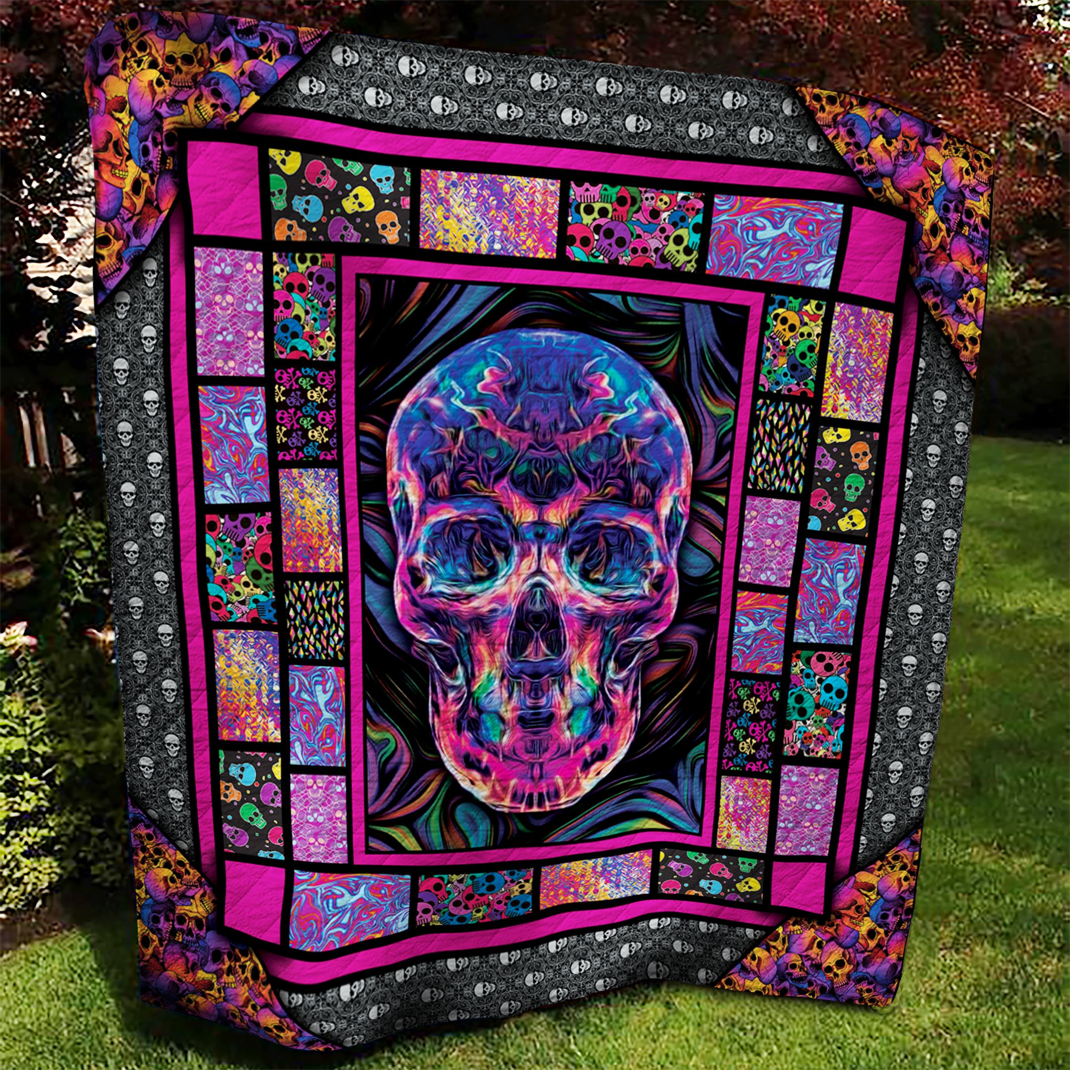Skull AAA150903TA Quilt Blanket
