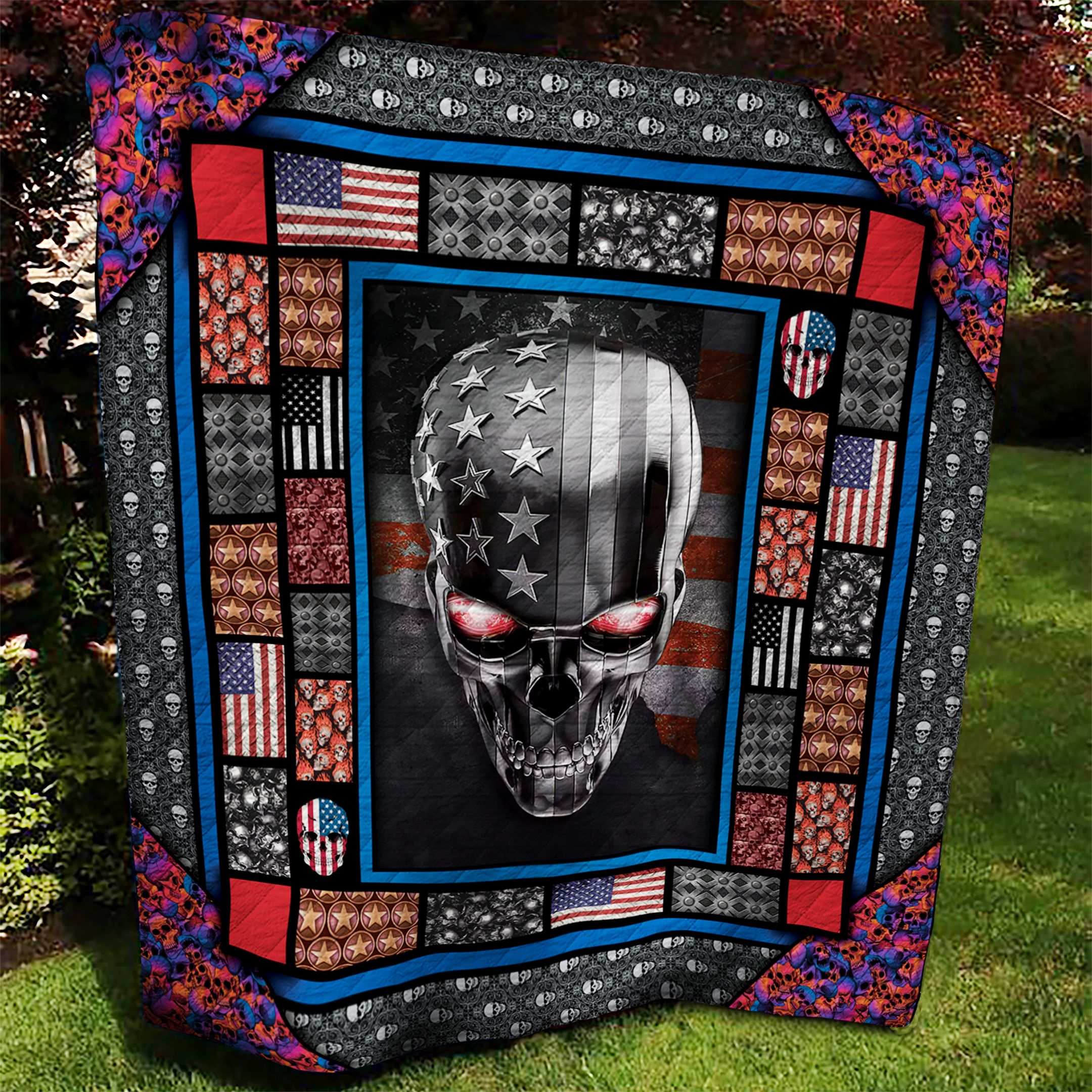 Skull AAA150905TA Quilt Blanket