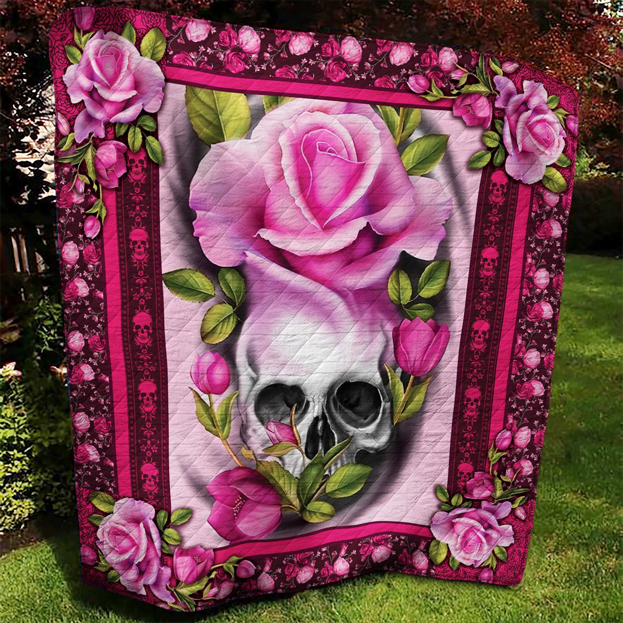 Skull AAA150907TA Quilt Blanket