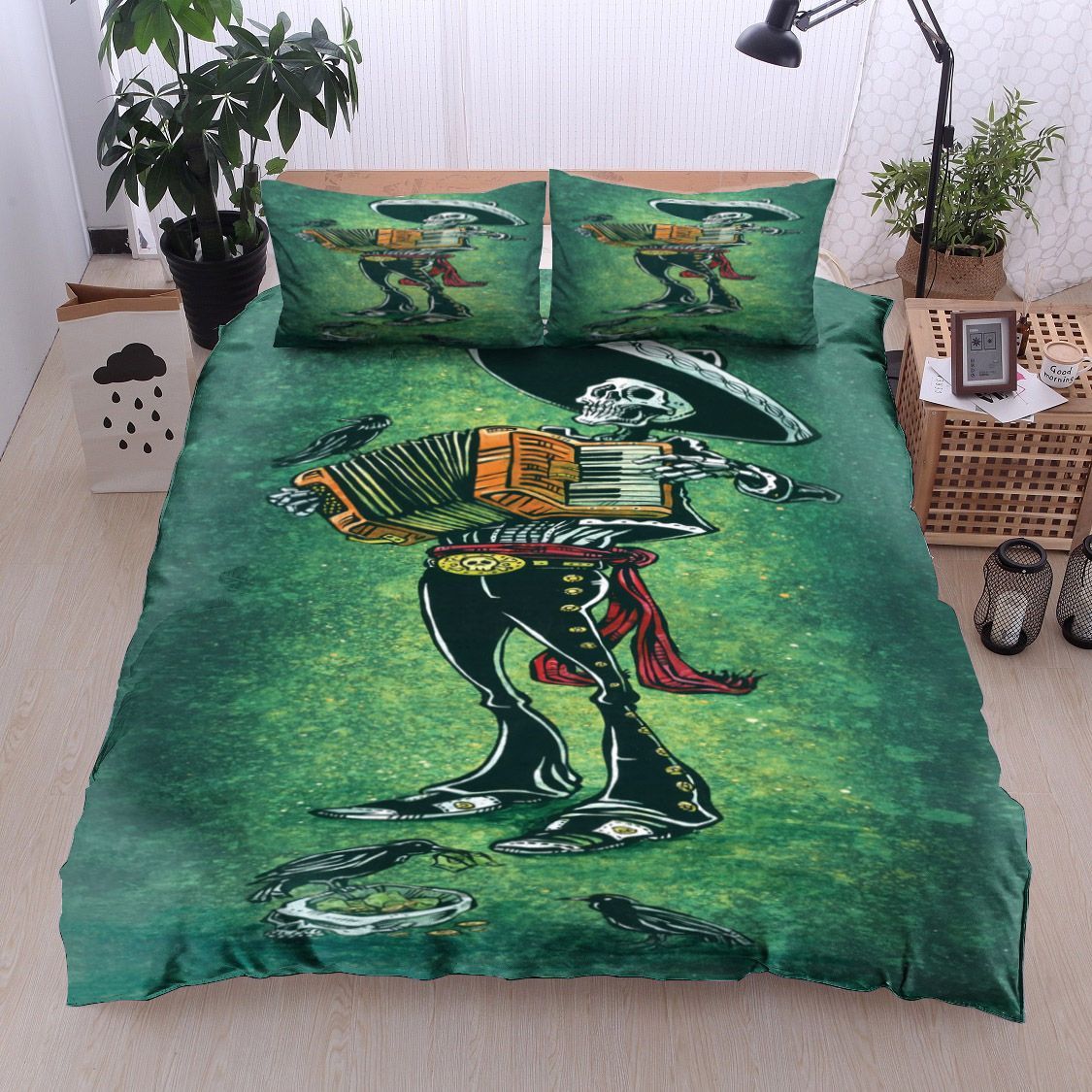Skull Accordion Bedding Set