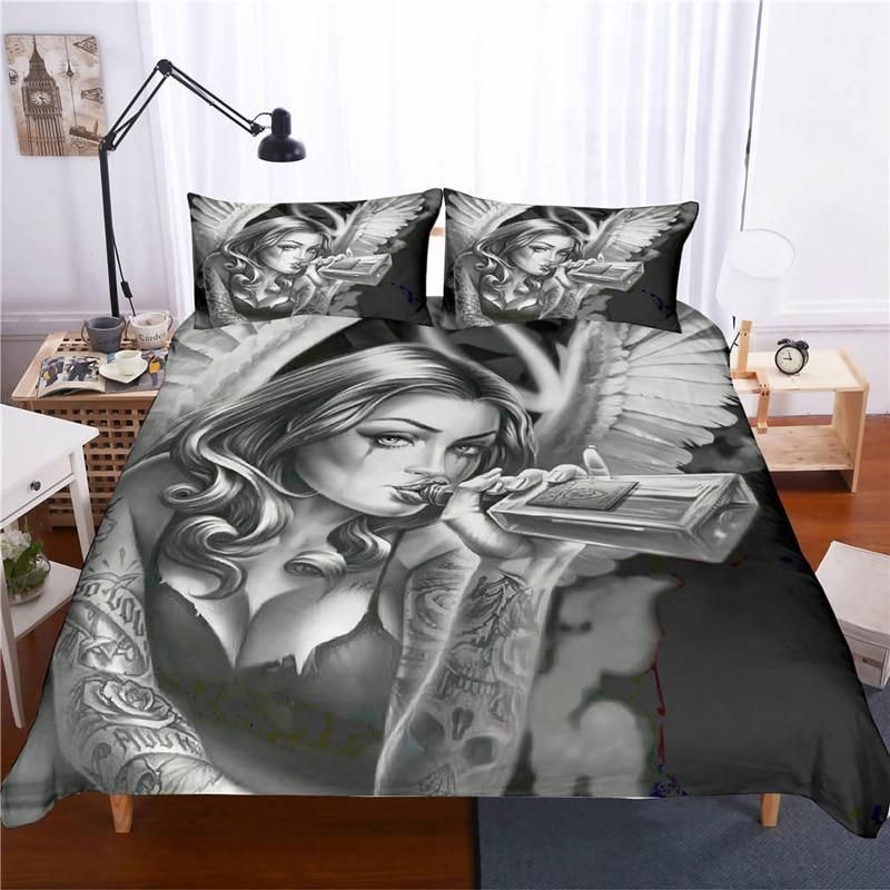 Skull And Angle Bedding Set