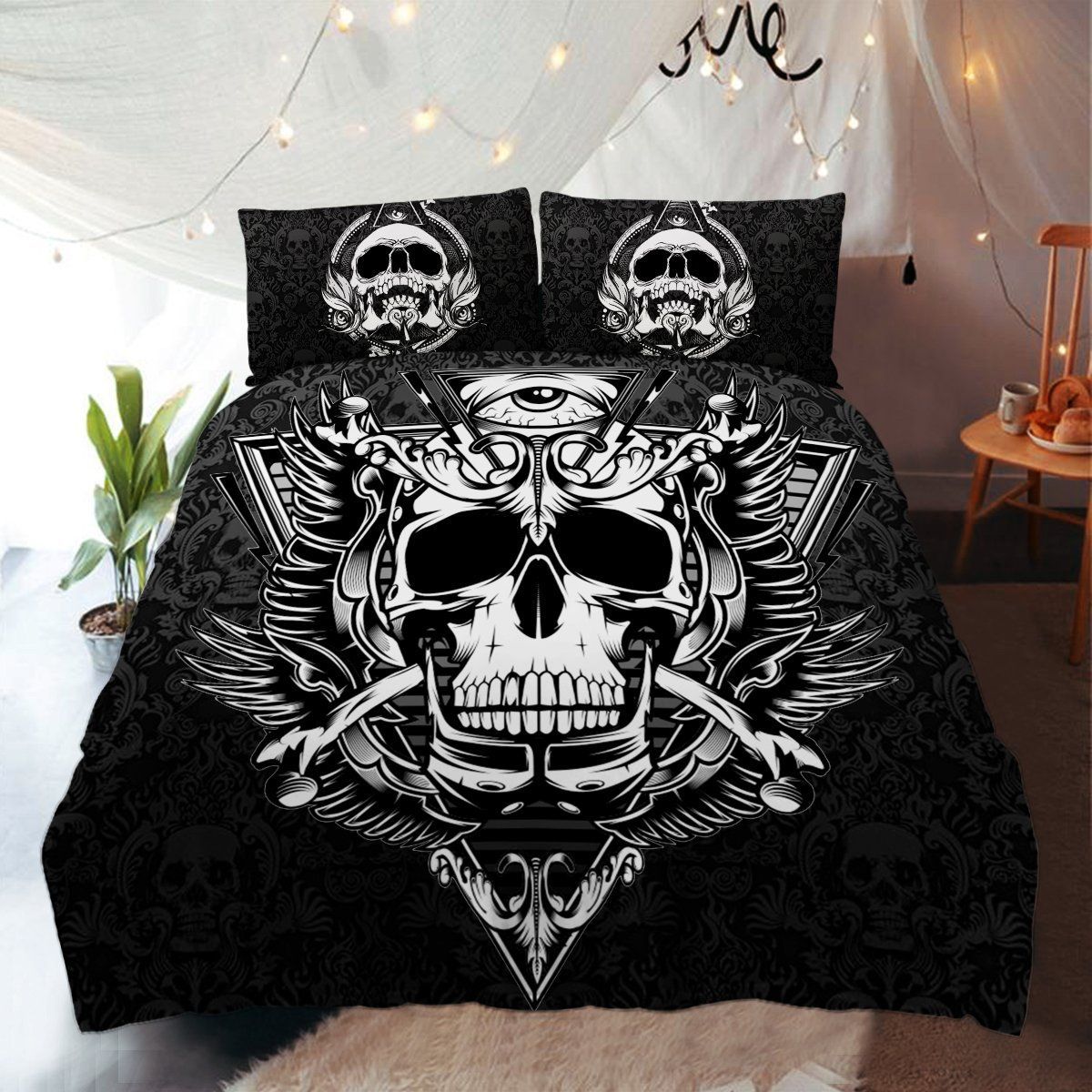 Skull And Crossbones 3D Bedding Set