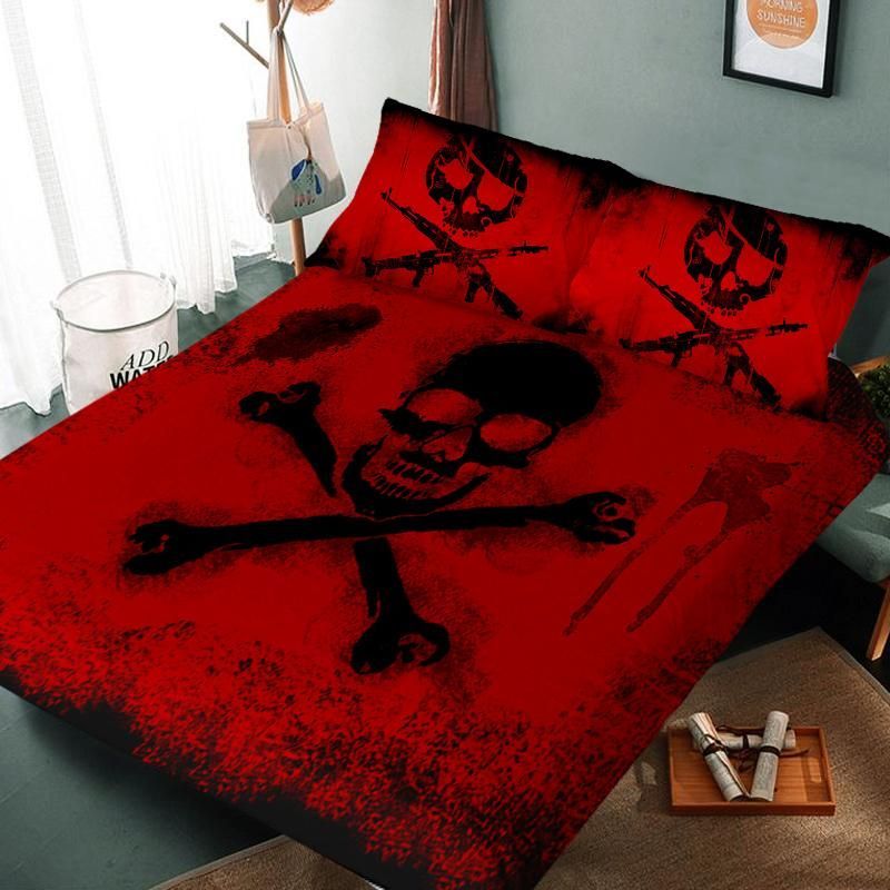 Skull And Crossbones 3D Bedding Set