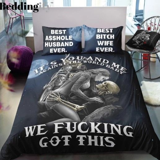 Skull And Girl Bedding Set