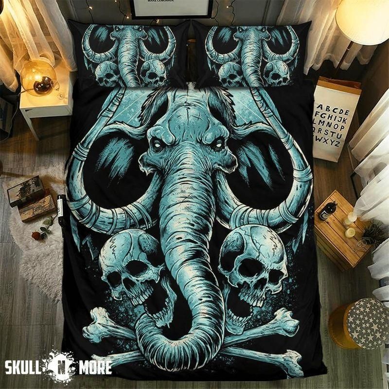 Skull And Mammoth Printed Bedding Set